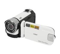 YUEHISY Cámara Digital D90, Cámara para Vlogging 1080p de 16 MP, Grabadora de Vídeo HD con Zoom 16x, Pantalla Giratoria de 2,4" y Luz de Relleno, Ideal para Viajes, Bodas y Campus (White)
