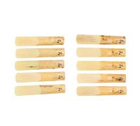 YUEHISY Cañas para Clarinete, Paquete de 10 Cañas Planas de Plástico de Resistencia 2,5 para Estudiantes Principiantes, Accesorio de Repuesto de Viento de Madera para Práctica, Aula, Concierto