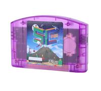 YUEHISY Cartucho Flash N64 con Soporte 64DD, Compatible con Toda la Biblioteca N64 |Memoria Incorporada de 32 GB y Conexión USB-C (violeta transparente)