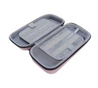 YUEHISY Caso de Interruptor para Switch/OLED, Bolsa de Viaje de Transporte Portátil con 20 Cartas de Juego Almacenamiento de Carcasa Dura, para Consola/Adaptador/Accesorios (Rose)