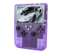 YUEHISY Consola de Juegos Portátil, Tarjeta de Memoria de 128 GB, Procesador de 1,5 GHz, Más de 30 Emuladores, Pantalla HD de 6", Joystick RGB Dual (Púrpura translúcido)