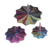 YUEHISY Estrella Sensorial Expandida Impresa en 3D, Juguete Giratorio Transformable para Aliviar el Estrés con Agarre Ergonómico para Concentración y Regulación Emocional (Amarillo Azul Púrpura)