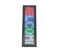 YUEHISY Etiqueta de Nombre LED Personalizada, Atractiva Sincronización de Música Programable para Ferias, Fiestas, 12x48 Puntos, Control por Aplicación, Carga USB