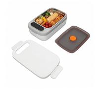 YUEHISY Fiambrera Eléctrica, Calentador de Alimentos Portátil de Acero Inoxidable de 1000 Ml con Batería Grande de 14000 MAh y 7 Niveles de Calefacción, para Estudiantes de Viajes de