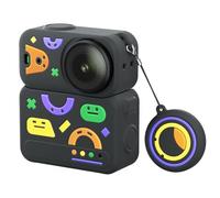 YUEHISY Funda Protectora de Silicona para Cámara Nano, Juego de Protección de Cuerpo Completo, con Tapa de Lente y Cordón Antipérdida, Material de Silicona Suave, 7,3 X 6,4 X 3, Cm (Black)