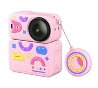 YUEHISY Funda Protectora de Silicona para Cámara Nano, Juego de Protección de Cuerpo Completo, con Tapa de Lente y Cordón Antipérdida, Material de Silicona Suave, 7,3 X 6,4 X 3, Cm (Pink)