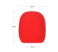 YUEHISY Fundas de Espuma para Micrófono, Paquete de 5 uds., Protector de Parabrisas para Micrófono de Mano para Tipo Bola Estándar, Negro, Rojo, Azul, Naranja para una Voz Clara (rojo)