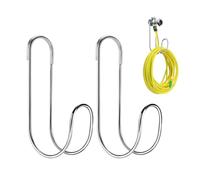 YUEHISY Gancho de Almacenamiento de Manguera de Jardín de 2 Piezas, Soporte de Carga de Acero Inoxidable 304 de 44lb, Suspensión de Manguera de Agua Fácil de Instalar, para Jardín