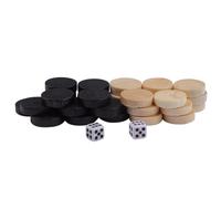 YUEHISY Juego de Damas, Damas y Backgammon de 32 Piezas: Tablero de Viaje Portátil para Niños, Aprendizaje y Diversión para Acampar