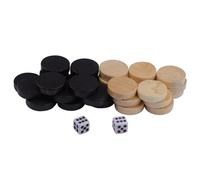 YUEHISY Juego de Mesa, Juego de Ajedrez 3 en 1 con Damas, Damas, Backgammon, Piezas de de 32 Piezas para Niños, Familia, Viajes Portátiles, Camping, Diversión en Interiores y Exteriores, Aprendizaje