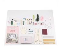 YUEHISY Juego de Mini Casa de Muñecas DIY Tema de Buenos Tiempos Casa de Muñecas en Miniatura Esquina de Calle Rural para Decoración del Hogar, Colección, Regalo Ideal Madera/Color/14.3*16.4*2.6cm