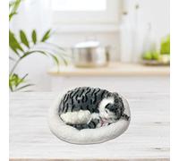 YUEHISY Juguete Realista para Gato Durmiente, Animal de Peluche Que Respira con Tapete Suave, Gatito de Simulación Realista para Niños, Decoración de Habitación, Regalo Educativo para el Aprendizaje