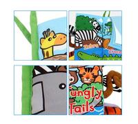 YUEHISY Juguete Sonajero para Libro de Aprendizaje Impermeable para Bebés con Bonito Patrón de Dibujos Animados para Promover el Desarrollo Visual, Adecuado para Bebés de Más de 0 Meses (#1)