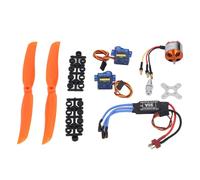 YUEHISY Kit de Motor sin Escobillas RC Aircraft 1400KV para Avión, ESC SG90 Micro Servo Hélice, Adecuado para Planeador RC, Quadcopter con Material de Aleación de Aluminio