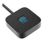 YUEHISY Lector de Huellas Dactilares USB para 10/11 Hello, Reconocimiento Táctil Rápido de 0,3 S y 360 Grados con Cable de 1,5 M, Escáner Biométrico para Inicio de Sesión en (Black)