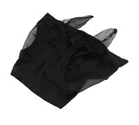 YUEHISY Máscara de Mosca de Malla para Caballo, Máscara Facial de Caballo Elástica Transpirable, Protección para los Oídos, Equipo Ecuestre para Montar (Black)
