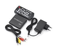 YUEHISY Mini Reproductor Multimedia Full HD 1080P, Tarjeta SD USB MMC, Caja Compacta, HDMI, Reproductor MP3 MKV RMVB AVI para TV (Enchufe de la UE)