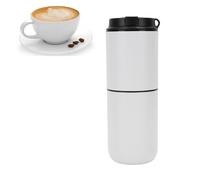 YUEHISY Molinillo de café Eléctrico Portátil, Máquina de café Expreso Recargable con Molino, Taza de Inalámbrica, para Viajes de Camping de Oficina (WHITE)