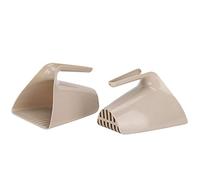 YUEHISY Pala de para Gatos, Pala de Plástico con Ergonómico, Tamiz de Gran Capacidad para Inodoro de Gatos, de Residuos No Tóxica para una Fácil Limpieza, Kit de Mantenimiento de Caja de (marrón