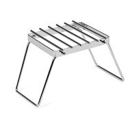 YUEHISY Parrilla para Acampar, Soporte para Estufa Multifuncional de Acero Inoxidable con Rejilla para Barbacoa para Fogata, Soporte para Estufa de Gas Portátil para Cocinar Al Aire, Estante Plegable