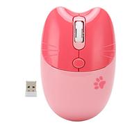 YUEHISY Ratón Inalámbrico BT5.1, Ultra Silencioso y Diseño Portátil Compacto para Niña, Alternativa de 2,4 GHz con Modo de Suspensión Automática, Ideal para Trabajar, Familia, (Pink)