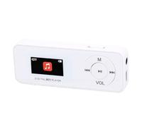 YUEHISY Reproductor MP3, Bluetooth 5.1 HiFi Altavoz HD Incorporado, Reproductor de Música Portátil, Grabadora de Voz con Radio FM, Compatible con Tarjeta TF de 128 GB, para Deportes (White)