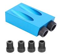 YUEHISY Set de 7 Piezas Plantilla para Tornillos de Agujero Guía de | Localizador de orificio oblicuo de aluminio sólido, Hecho de aluminio resistente, No oxidado, No es fácil de dañar, larga