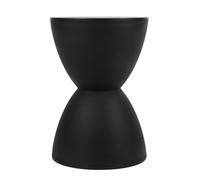YUEHISY Taburete Moderno con Forma de Reloj de, Mesa Auxiliar Redonda para Cambiar Zapatos, Uso Doméstico, 43x30cm, Diseño Moderno, Multifuncional (Black)