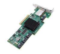 YUEHISY Tarjeta Controladora SAS HBA, 8 Puertos 6Gbps PCIe 2.0 X8, Modo IT LSI SAS2008, 4 SATA Internos + 1 SFF-8088 Externo