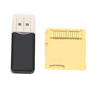 YUEHISY Tarjeta de Memoria para Videojuegos R4, Tarjeta Flash con Chip ASIC con Lector, Interfaz Personalizable para Consola de Juegos 2DS 3DS, Actualización 2025 (Gold)