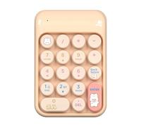 YUEHISY Teclado Numérico Inalámbrico, 18 Teclas 2.4G Lindo Teclado Numérico Colorido para Contabilidad Financiera, Teclas de Puntos Cóncavos, para Computadora Portátil, Escritorio (Color del té con
