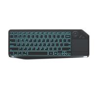 YUEHISY Teclado Táctil Inalámbrico, Teclado para Juegos de Modo Dual Bluetooth 2.4G con Panel Táctil, Retroiluminación de 7 Colores, Teclas de Acceso Rápido Multimedia