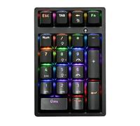 YUEHISY Teclados Numéricos Inalámbricos, Teclado Numérico Mecánico Inalámbrico Bluetooth, Retroiluminado RGB, Diseño Silencioso, para Escritorio de PC de Contabilidad Financiera