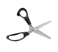 YUEHISY Tijeras Dentadas Profesionales para Confección, Tijeras de Borde Triangular de Acero Inoxidable, Cortadora Decorativa de Tela de 7mm, 23cm (zm)