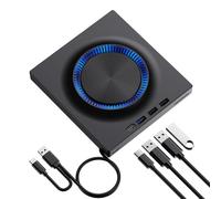 YUEHISY Unidad de CD DVD Externa para Computadora Portátil, Grabadora de CD DVD Externa 7 en 1 USB 3.0, Unidad óptica Portátil Delgada de Alta Velocidad de 5 Gbps, para PC de Escritorio