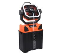 YUEHISY Ventilador de Camping Recargable con Cubo de 6L, Luz LED, Control Remoto, Ventilador Portátil para Tienda con Batería de 20000mAh para Exteriores
