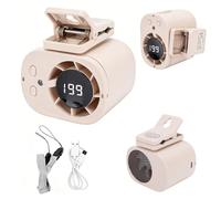 YUEHISY Ventilador Portátil de Mano, Ventilador de Refrigeración Personal Recargable por USB, 199 Configuraciones de Velocidad Ajustables, Linterna SOS para Viajes Al Aire Libre