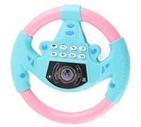 YUEHISY Volante Copiloto Educativo para Bebés con Sonidos de Coche y Ventosa, Ideal para Promover el Tiempo de Juego Imaginativo y el Sentido Musical (Rosa Azul)