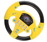YUEHISY Volante Copiloto Educativo para Bebés con Sonidos de Coche y Ventosa, Ideal para Promover el Tiempo de Juego Imaginativo y el Sentido Musical (Yellow)