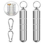 Yuehuabao 2pcs Caja de Cigarrillos con Llavero Portátil Pitilleras para Cigarrillos Impermeable Estuche para Cigarrillos Multifuncional para Hombre Mujeres(12 * 2.5cm)