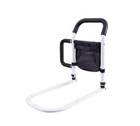 Yuehuamech Barrera de cama para adultos mayores, barandilla de cama segura con dos asas, bolsa de almacenamiento, barandilla de cama ajustable portátil, prevención de caídas para personas mayores