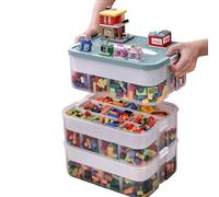 Yuehuamech Organizador de almacenamiento para juguetes apilables Lego, caja de almacenamiento de juguetes, caja de almacenamiento de juguetes con múltiples compartimentos, contenedor de clasificación