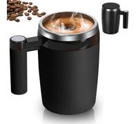 Yuehuamech Taza de café automática, 400 ml, eléctrica, magnética, de acero inoxidable, para mezclar en casa, oficina y viajes