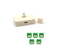 YueJay Reiniciador de Chip S2101 C13S210125 for Impresora F100, F130, F160, F170, SC-F100, SC-F130, SC-F160, SC-F170(Resetter and 5 Chip)