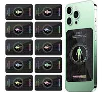 YUEKAI Pegatinas protectoras EMF para teléfono móvil, smartphone, iPhone, Android, productos electrónicos, iPad, tableta, portátil, WiFi, ordenador - adecuado para cualquier persona (10 unidades)