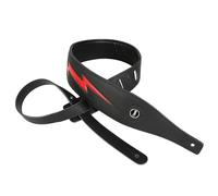 YUEKO Correa para guitarra eléctrica/bajo con patrón de rayo, V-black-red Lightning, 6.3cm width