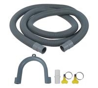 YUEKOPOU 2 Meters Gray Drain Hose Extension Kit with U-Bend for Washing Machines, Dishwashers, and Dryers