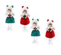 YUEKOPOU Accesorios para el Cabello navideños, Pinzas para Christmas Angel Doll Pendant Tree Hanging Ornaments 6.3x3.5 Inches Pack of 2/4(4pcs)