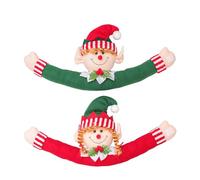 YUEKOPOU Accesorios para el Cabello navideños, Pinzas para Christmas Character Curtain Buckle Multiple Styles(Red/Green)