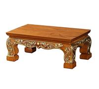 YUEKOPOU Asiento de Buda Elevado, Mesa para Ofrecer Inciens Small Altar Table - Wooden Shrine Pedestal for Spiritual Worship and Decorative Use(178 * 7.87 * 94in)
